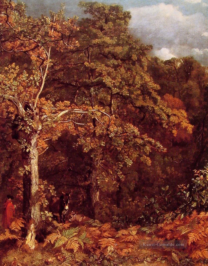 Bewaldete Landschaft romantische John Constable Wald Ölgemälde